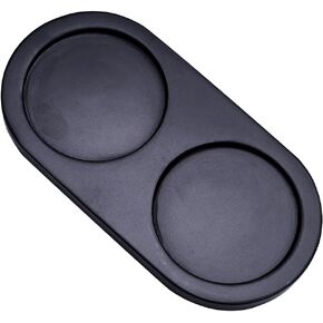 GORGECRAFT Black Wooden Salt and Pepper Mill Tray Acacia Wood Tray Peper Mill Holder Mills & Shakers Salt & Pepper Grinder Rest for 2 Mills Accessories Kitchen Storage Holder Home Decoration Crafts in Kuwait