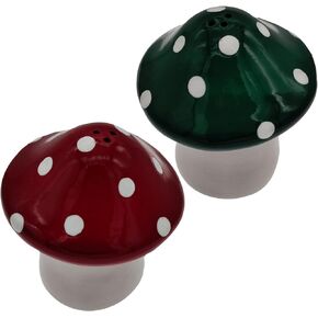 Ceramic Funny Salt and Pepper Shakers Mushrooms Set of 2