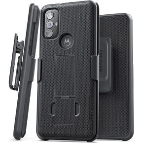 Encased Belt Clip Holster for Moto G Stylus 5G 2022 Case with Kickstand (DuraClip Series) Black