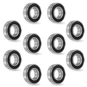 10 Packs R8-2RS Ball Bearings, 1/2 x 1-1/8 x 5/16 Double Rubber Sealed Roller Ball ABEC3 Precision Small Ball Bearing