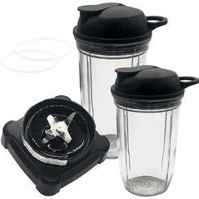 32oz & 24oz cup with lid and Blade Motor Base Nutri Ninja Replacement Parts for Ninja BL700 BL701 1200 NJ600 NJ602 NJ600WN BL701WM
