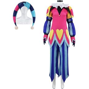 Fizzarolli Cosplay Costume Clown Suit Shirt Pants Hat Full Set Anime Fizzarolli Character Halloween Party
