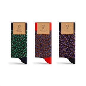 Socks - Floral Socks Gift box - Premium Cotton - 3 pair - Size US M 7-11.5
