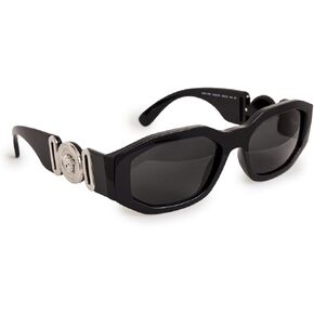 Versace Man Sunglasses Black Frame, Dark Grey Lenses, 53MM