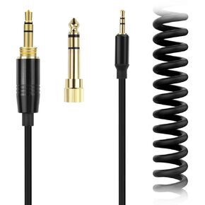 Sqrmekoko Upgrade Audio Cable Coiled Cord Replacement for Bose QC45 QC35 QC35II OE2 OE2i AE2 AE2i SoundTrue SoundlinkII Headphones (Red)