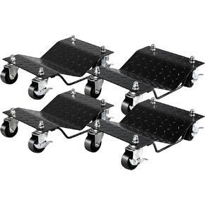 Wheel Dolly,6000 LBS Car Dolly,Heavy-Duty Car Tire Dolly Cart Moving Cars,Moving Dolly Car Tire Stake Set of 4 PCS for Cars, Trucks, Trailers, Motorcycles, and Boats (Black)