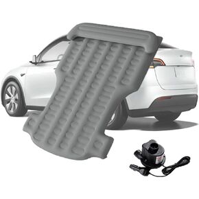 Tesla Model Y Camping Mattress - Portable Tesla Model Y Car Air Mattress Sleeping Pad with Pillow, Air Pump & Storage Bag, Tesla Accessories Inflatable Bed for Travel丨Twin Size Gray in Kuwait