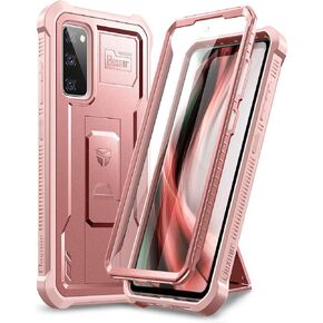 Dexnor for Samsung Galaxy S20 FE Case, [Built in Screen Protector and Kickstand] Heavy Duty Military Grade Protection Shockproof Protective Cover for Samsung Galaxy S20 FE 5G, 6.5 inch Black in Kuwait
