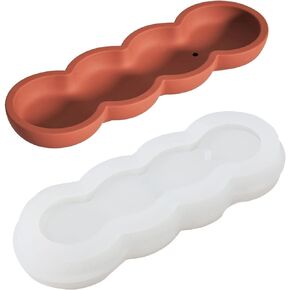 BOOWAN NICOLE Concrete Cement Incense Burner Stick Base Molds Pea Pods Incense Holder Silicone Mould