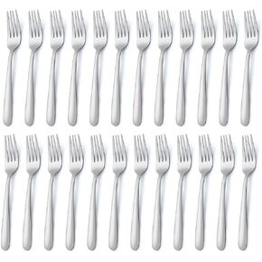 Pleafind 24-Pcs Dinner Forks, 7.1 Inch Forks Silverware, Silverware Forks, Stainless Steel Forks, Mirror Polished Forks Silverware Set, Forks Use for Home, Kitchen or Restaurant, Dishwasher Safe