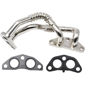 Engine Oil Cooler Hose Line Lower Pipe Assembly with Gasket Replacement for Toyota Highlander Electric/Gas, Sienna/Venza Gas, Replacement for Lexus RX350/RX450h, 5767-31020, 111496-31010