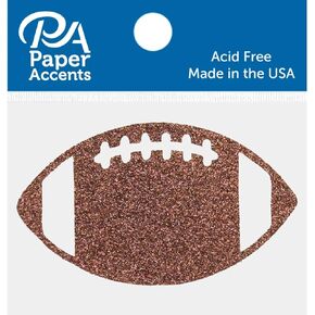 Glitter Shape 6pc Football Bronze