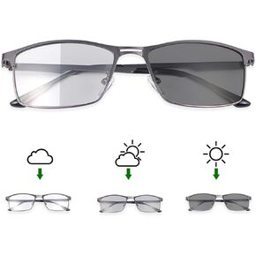 LJIMI Photochromic Bifocal Reading Glasses Men Women Transition Sunglasses UV Protection Sun Readers 1.0 1.5 2.0 2.5 3.0 3.5