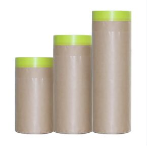Paint Masking Paper , 6 Pack Tape and Drape Painters Paper, Assorted Size Masking Paper for Painting Car and Auto Body,Floor Protection, Wall Covering(6 rolls of Masking Paper and 3 rolls of Tape)