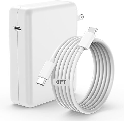 شاحن Mac Book Pro بقدرة 118 واط، محول طاقة شاحن سريع مع كابل شحن USB C إلى C بطول 6.6 قدم، شاحن MacBook Pro 14(2023) متوافق مع MacBook Air وMacBook Pro 13 14 15 16 بوصة، iPad Pro، جميع أجهزة USB C in Kuwait