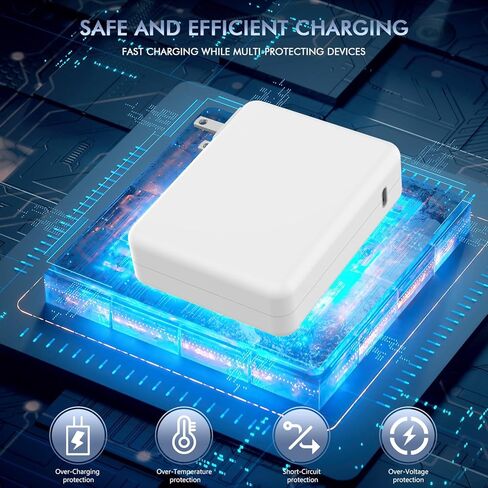 شاحن Mac Book Pro بقدرة 118 واط، محول طاقة شاحن سريع مع كابل شحن USB C إلى C بطول 6.6 قدم، شاحن MacBook Pro 14(2023) متوافق مع MacBook Air وMacBook Pro 13 14 15 16 بوصة، iPad Pro، جميع أجهزة USB C in Kuwait