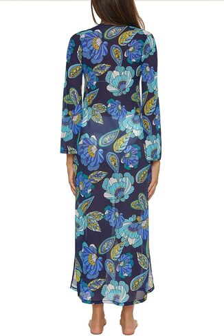 Trina Turk Women's Standard Pirouette Maxi Dress, V-Neck, Floral Print, Casual, Beach Cover Ups in Saudi Arabia