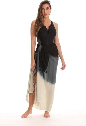 Riviera Sun Beach Cover Up Sarong Wrap Swimsuit Coverups with Fringe Tassels in Saudi Arabia
