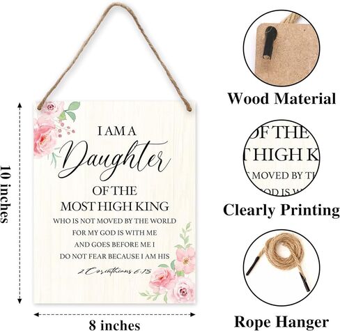 Christian Gift for Women Girls, Inspirational Quotes Bible Verse Bedroom Flowers Pictures Wall Art Hanging Decor，God Says You Are Wood Wall Art (A16) in Saudi Arabia