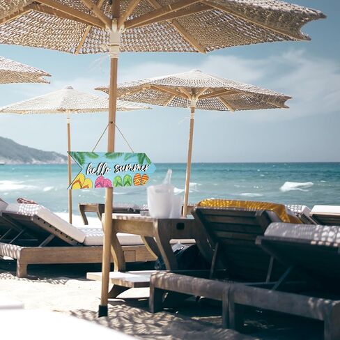 إنشاء زينة الصيف للمنزل 3D محكم مرحبا الصيف علامة علامة الباب الأمامي ديكور الشرفة الديكور عباد الشمس جولة خشبية معلقة علامة للمنزل حديقة ساحة المزرعة (عباد الشمس) in Kuwait