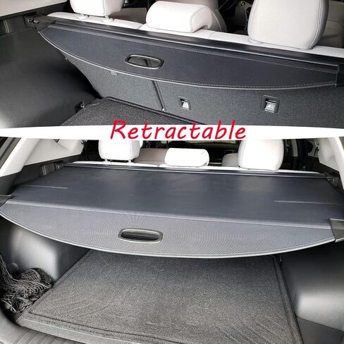 غطاء البضائع متوافق مع 2016 2017 2018 2019 2020 2021 Hyundai Tucson Trunk قابل للسحب غطاء ظل البضائع درع أسود in Kuwait