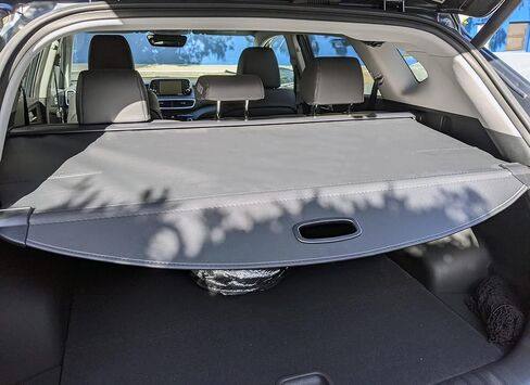 غطاء البضائع متوافق مع 2016 2017 2018 2019 2020 2021 Hyundai Tucson Trunk قابل للسحب غطاء ظل البضائع درع أسود in Kuwait