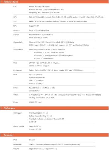 Nanopi R5C Mini WiFi Router OpenWRT with Dual PCIe 2.5Gbps Ethernet Ports 2GB LPDDR4X RAM Based in Rockchip RK3568B2 Soc for Smart Home Gateway Support Android Ubuntu (with M.2 WiFi Module) in Saudi Arabia