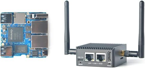Nanopi R5C Mini WiFi Router OpenWRT with Dual PCIe 2.5Gbps Ethernet Ports 2GB LPDDR4X RAM Based in Rockchip RK3568B2 Soc for Smart Home Gateway Support Android Ubuntu (with M.2 WiFi Module) in Saudi Arabia