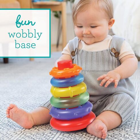 إنفانتينو روك آند رينجز، مجموعة ألعاب أطفال مكونة من 6 قطع للمحرك الدقيق والتنسيق بين اليد والعين، متعددة الألوان، من عمر 6 أشهر فما فوق in Kuwait