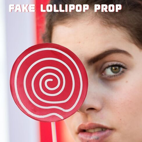 JOINPAYA 2Pcs Simulation Christmas Lollipop Stake Big Lollipops Tea Swirl Large Lollipops Lollipop Photo pops Fake Lollipop Prop Christmas Lollipop Ornaments Theme Candy Child Food Wooden in Saudi Arabia