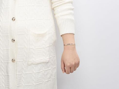 RareLove 2PCS Forever Always Pinky Promise سوار Morse Code مطرز سوار الأزواج أساور له ولها، أساور مطابقة لصداقة الأزواج، حبات صغيرة من بذور المهر الذهبية السوداء in Kuwait