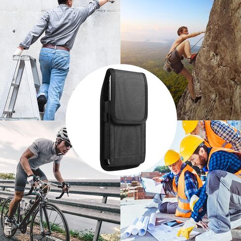 حافظة كبيرة للهاتف الخلوي بحزام عمودي من النايلون للرجال متوافقة مع OnePlus 12 12R 11 10T 10 Pro Nord N30 / Motorola Edge Edge+ / Edge 40 Pro/Moto G Stylus Power Play Pure/Pixel 8 7 6 Pro in Kuwait