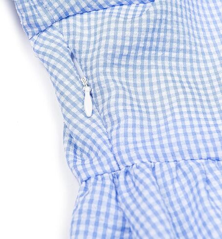 Women's Summer Casual Waist Bubble Sleeve Dress Square Collar A-Line Dress in Kuwait