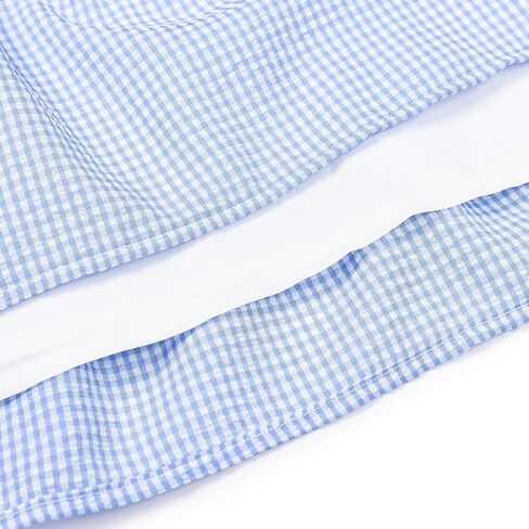 Women's Summer Casual Waist Bubble Sleeve Dress Square Collar A-Line Dress in Kuwait