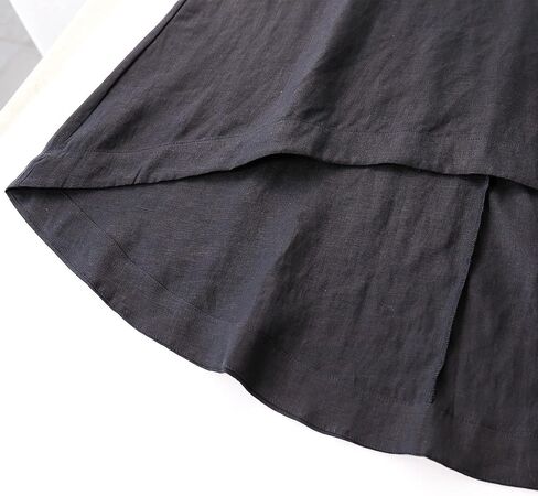 Amazhiyu Women’s 100% Linen High Low Midi Dress with Pockets for Summer Casual Flowy Dresses in Saudi Arabia
