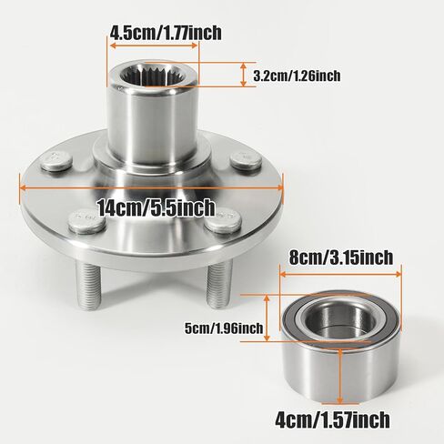 Front Wheel Hub Bearing Set Compatible with Ford Escape 2013-2019 / Lincoln MKC 2015-2019#Replace WH188 NT510110 HUB81 510110 Front Wheel Bearing & Front Wheel Hub in Saudi Arabia