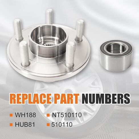 Front Wheel Hub Bearing Set Compatible with Ford Escape 2013-2019 / Lincoln MKC 2015-2019#Replace WH188 NT510110 HUB81 510110 Front Wheel Bearing & Front Wheel Hub in Saudi Arabia