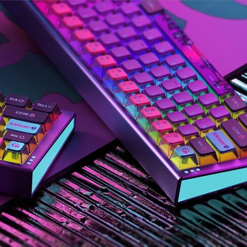 KeyTok OEM Profile Pixel Universe Doubleshot Dye Sub Keycap Set Thick PBT for Keyboard 87 tkl 104 ansi bm60 CSTC75 BM87 BM65 in Saudi Arabia