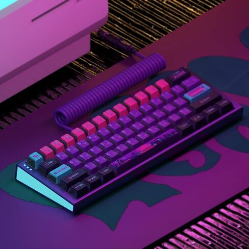 KeyTok OEM Profile Pixel Universe Doubleshot Dye Sub Keycap Set Thick PBT for Keyboard 87 tkl 104 ansi bm60 CSTC75 BM87 BM65 in Saudi Arabia