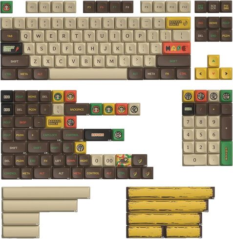 KeyTok OEM Profile Pixel Universe Doubleshot Dye Sub Keycap Set Thick PBT for Keyboard 87 tkl 104 ansi bm60 CSTC75 BM87 BM65 in Saudi Arabia