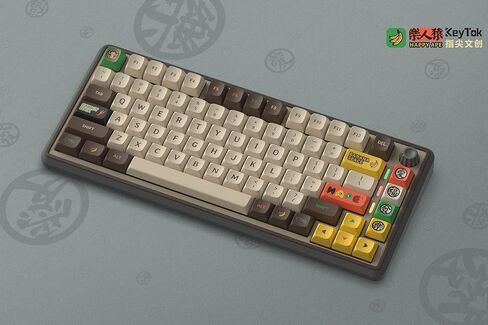 KeyTok OEM Profile Pixel Universe Doubleshot Dye Sub Keycap Set Thick PBT for Keyboard 87 tkl 104 ansi bm60 CSTC75 BM87 BM65 in Saudi Arabia