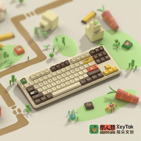 KeyTok OEM Profile Pixel Universe Doubleshot Dye Sub Keycap Set Thick PBT for Keyboard 87 tkl 104 ansi bm60 CSTC75 BM87 BM65 in Saudi Arabia