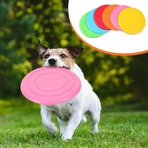 6 Pieces Flying Discs for Kids Soft Rubber Dog Training Flying Discs Outdoor Playing Disk Flyer for Kindergarten Teaching Children Pets Backyard Lawn Games Birthday Sports Themed Party, 6 Color in Saudi Arabia
