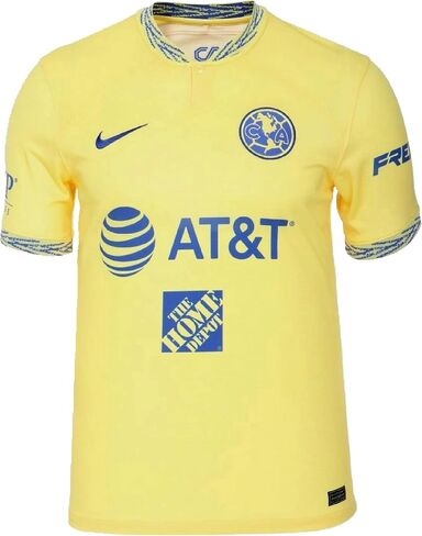 قميص كرة القدم الأساسي للرجال من Nike Club America (المكسيك) 2022-2023 (as1، Alpha، m، Regular، Regular) أصفر in Saudi Arabia