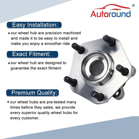 Autoround Pair 513364 Front Wheel Bearing and Hub Assembly for Nissan Sentra 2013-2019/ LEAF 2013-2017/ NV200 13-19, Chevy City Express 15-18 5Lugs in Saudi Arabia