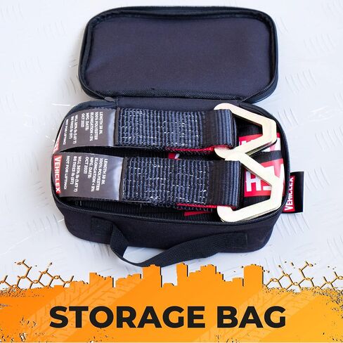 Vehiclex Reinforced Axle Tie Down Straps 2 x 38 Inch, 4 PCS Kit – Carbon Steel D Rings, Heavy-Duty Straps with Extra Protection Sleeve Black in Saudi Arabia