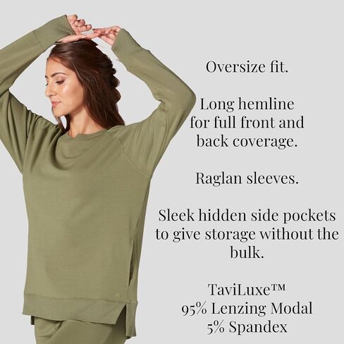 Tavi Women’s Cozy Sweatshirt – Long Sleeve Pullover for Women, Relaxed Fit Sweater, Women’s Pullover Sweater with Pocket in Saudi Arabia
