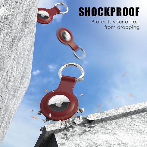 حامل بطاقات Airtag من R-fun، حافظة Apple Air Tag مكونة من 4 عبوات مع سلسلة مفاتيح معدنية، حماية متعددة الألوان للأمتعة، طوق الكلب، المفاتيح (أسود، أزرق، أزرق سماوي، أخضر) in Kuwait