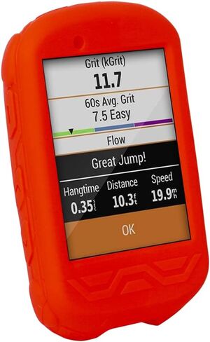 Chooee 4D Silicone Protective Cover case for Garmin Edge 530 with Screen Protector Orange in Saudi Arabia