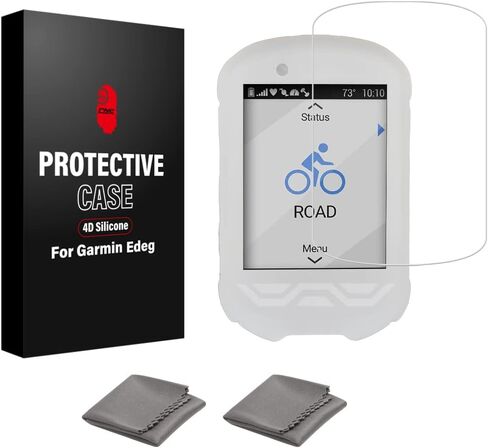 Chooee 4D Silicone Protective Cover case for Garmin Edge 530 with Screen Protector Orange in Kuwait